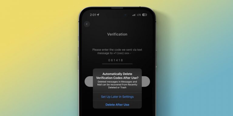 Comment supprimer automatiquement les codes de vérification iPhone