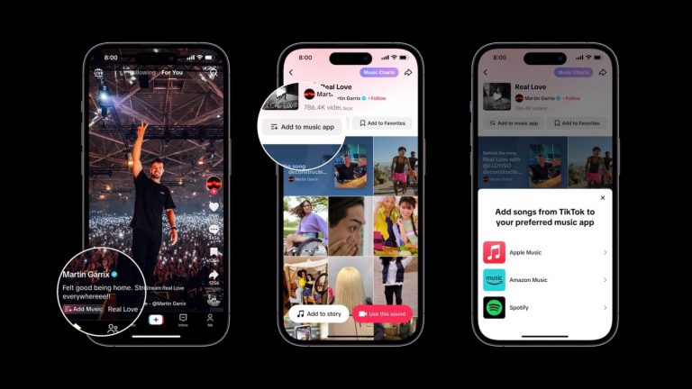 TikTok ajoute l’intégration Apple Music pour enregistrer rapidement des chansons dans votre bibliothèque