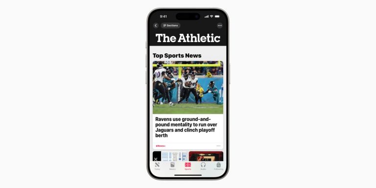 Apple News+ inclut désormais la couverture sportive de The Athletic et Wirecutter à venir