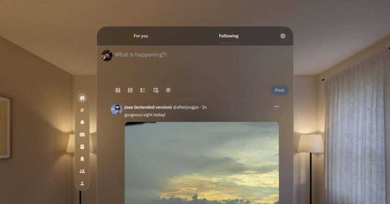 Dusk est une application élégante pour utiliser X/Twitter sur Apple Vision Pro