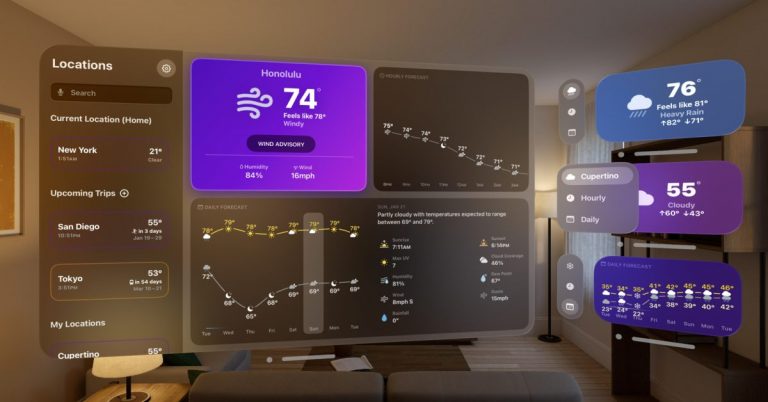 Mercury Weather mis à jour avec de nouvelles fonctionnalités et l’application Vision Pro