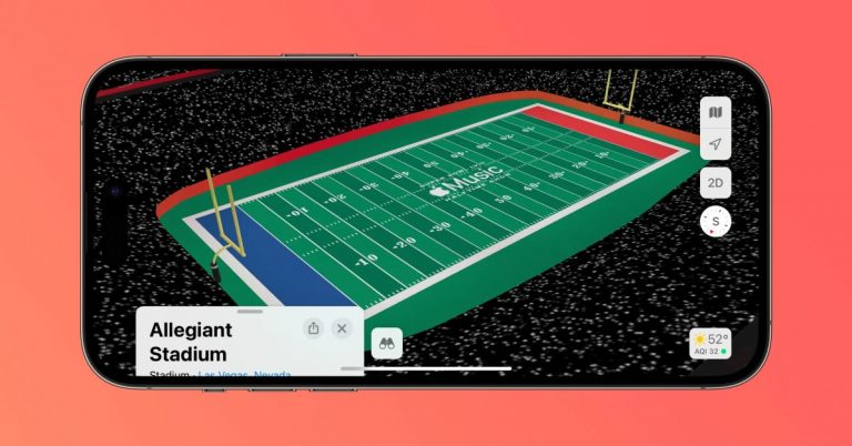 Apple Maps offre un aperçu de l’Allegiant Stadium avant le Super Bowl LVIII