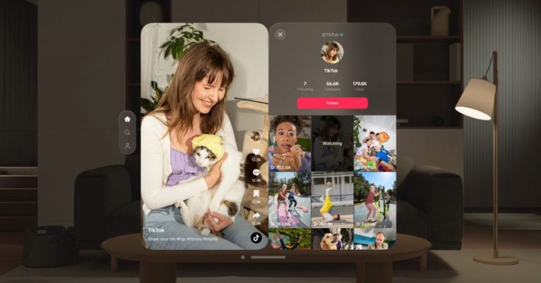 TikTok bat YouTube et Netflix sur Apple Vision Pro avec l’application officielle visionOS