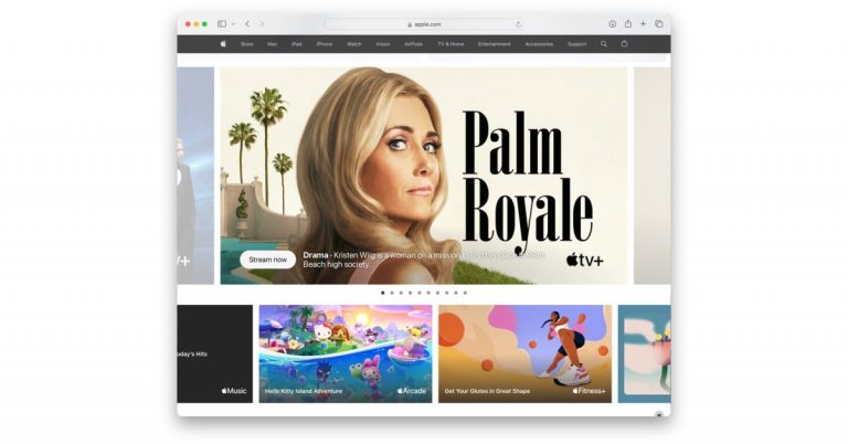 Apple met à jour sa page d’accueil avec un nouveau carrousel de services proposant du contenu Musique, Arcade et Fitness