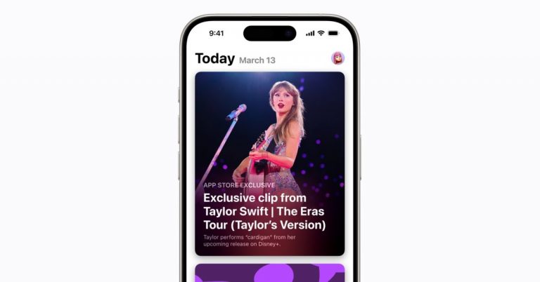 L’App Store présente un extrait exclusif du film Taylor Swift Eras Tour avant sa première sur Disney+