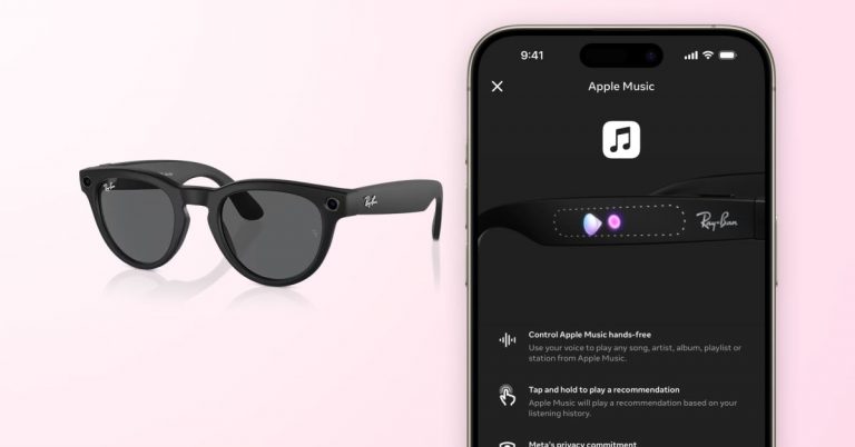 Les lunettes Ray-Ban Meta intègrent désormais Apple Music