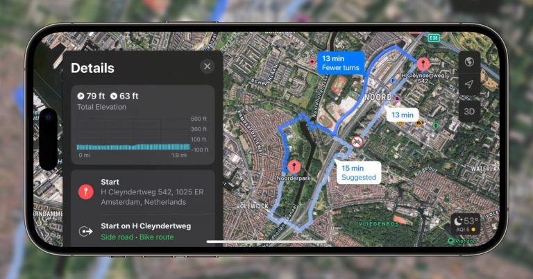 Les itinéraires cyclables Apple Maps arrivent aux Pays-Bas, favorables au vélo