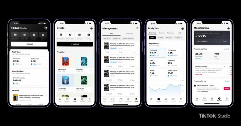 TikTok Studio aide les créateurs à gérer leur compte