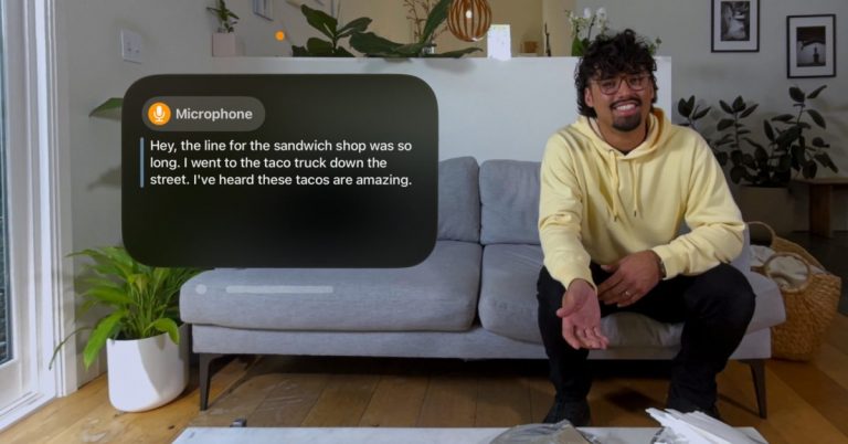 Vision Pro pourra bientôt afficher des sous-titres en direct de tout ce qui se dit autour de vous