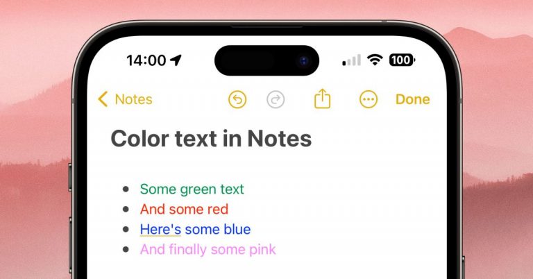 Comment obtenir du texte en couleur dans l’application Apple Notes – sous iOS 17 et iOS 18 (U)