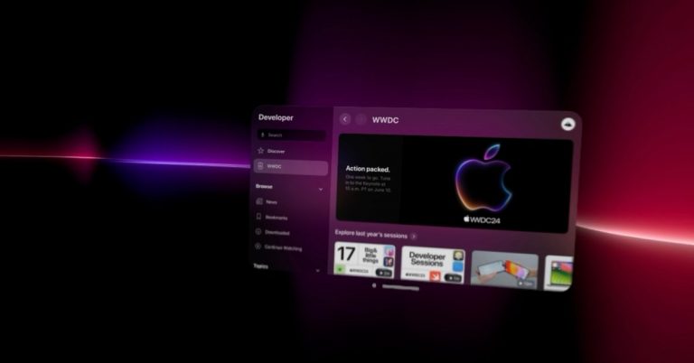 Nouvel environnement immersif Vision Pro ajouté à l’application Apple Developer pour la WWDC