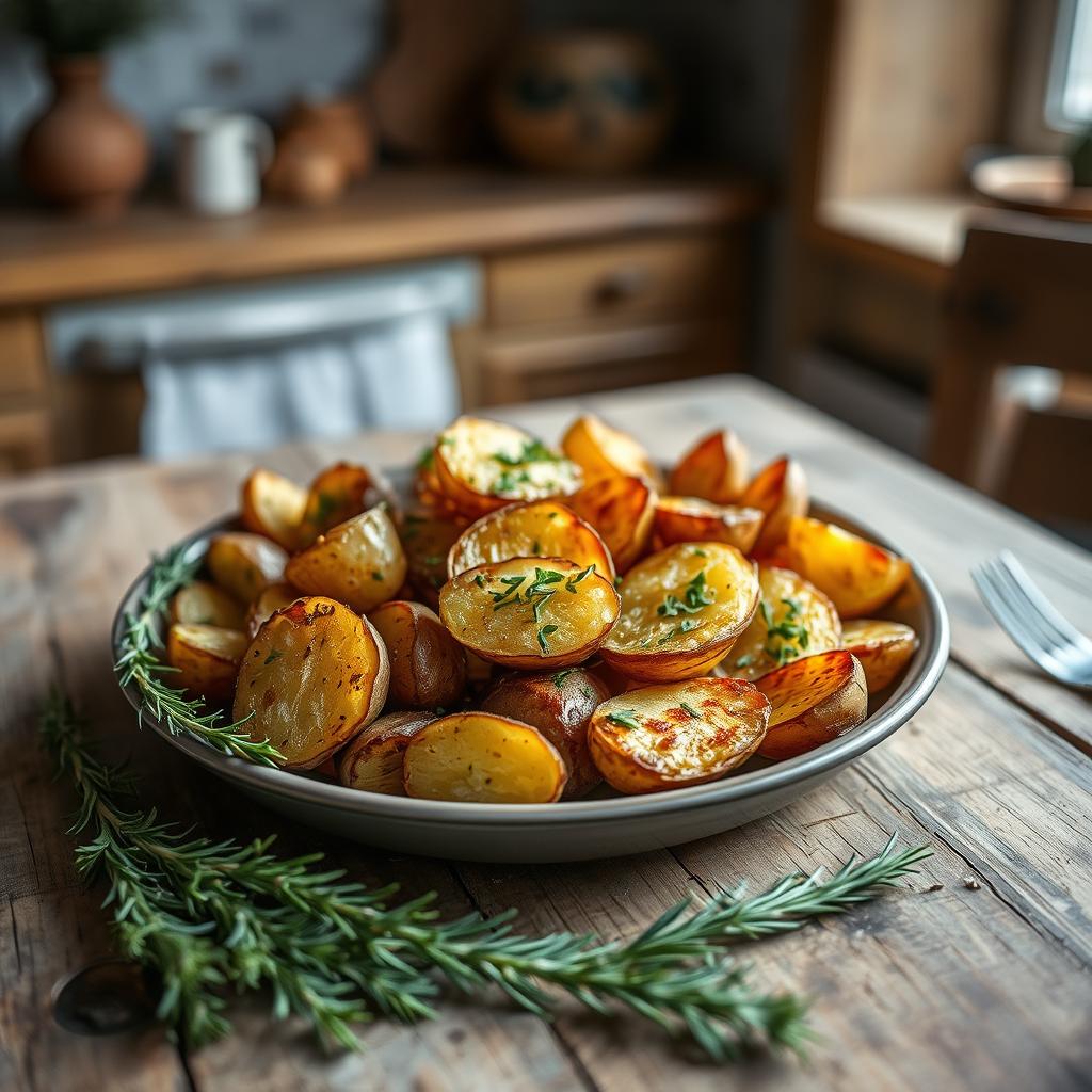 Évaluation recette réussie pommes de terre rôties