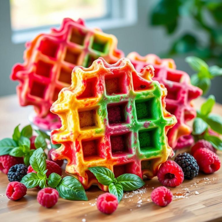 Recette Gaufre Arc en Ciel Framboise Basilic