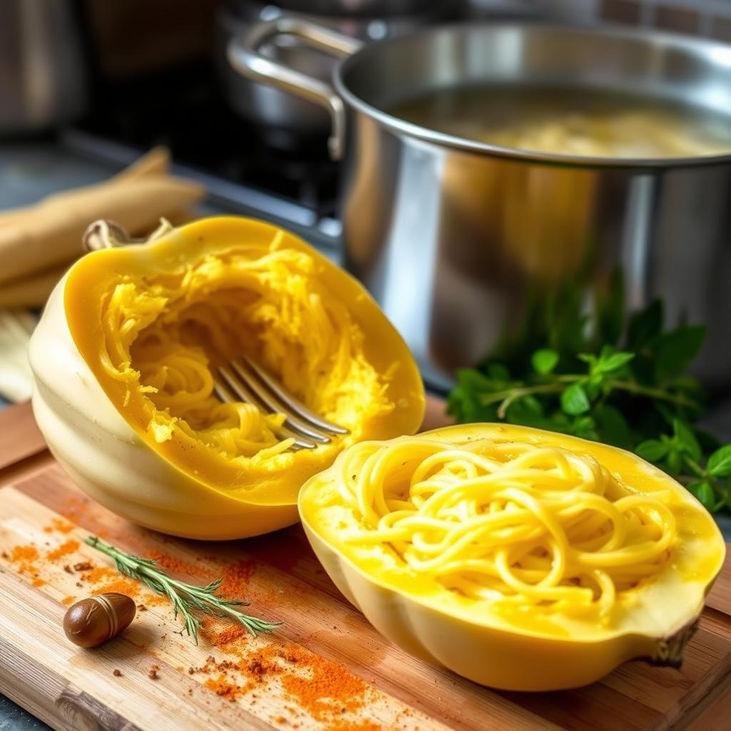 cuisson courge spaghetti