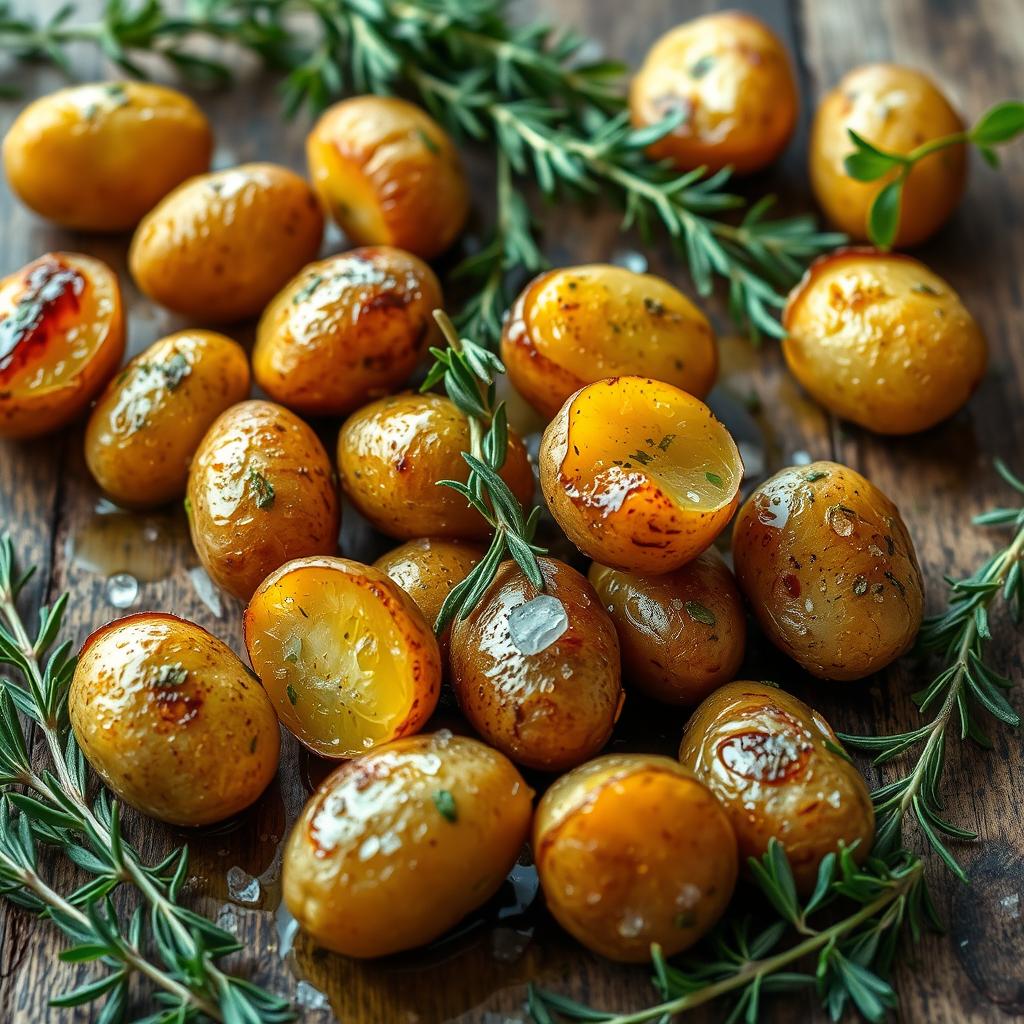 petites pommes de terre rôties aux herbes aromatiques