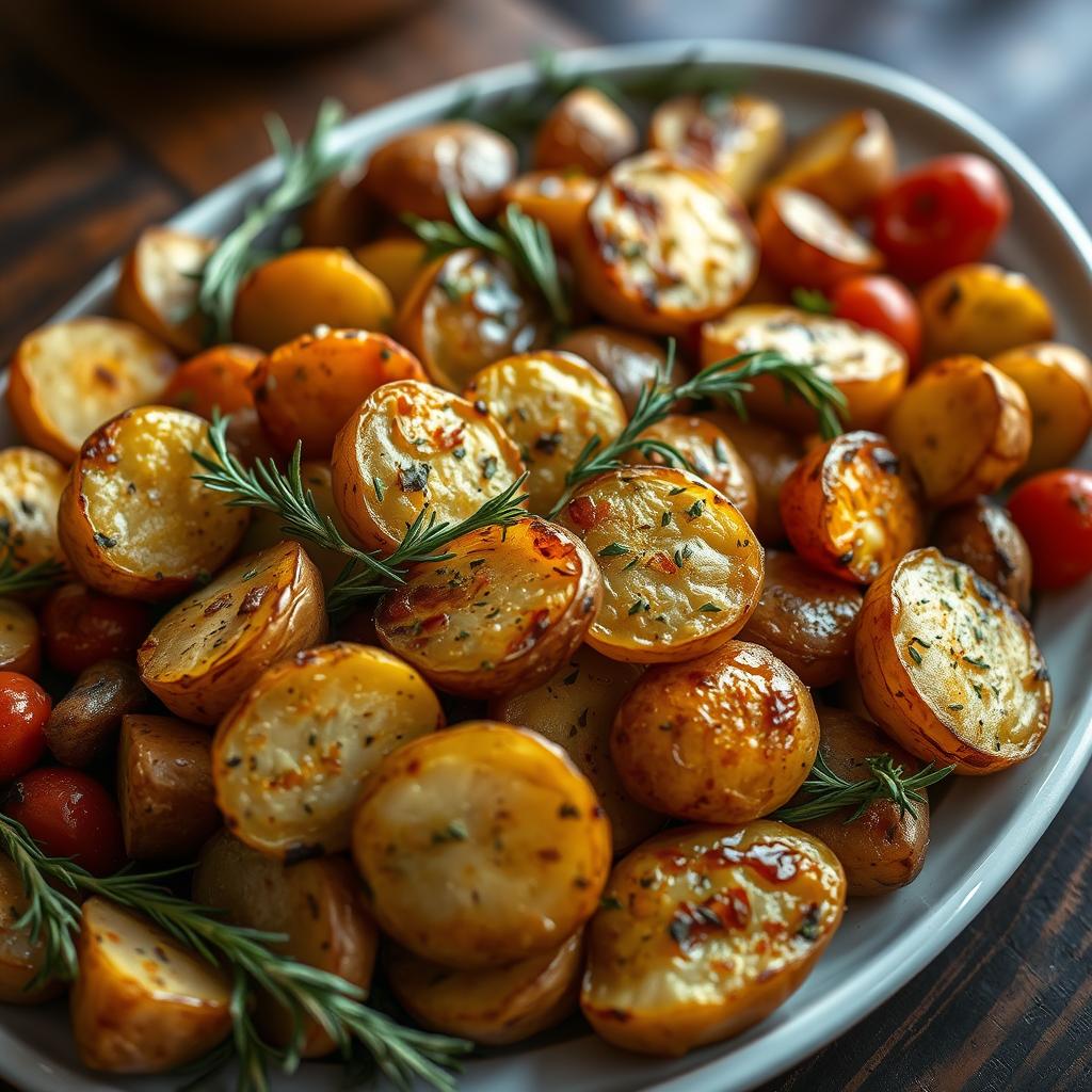 plat polyvalent pommes de terre rôties aux herbes