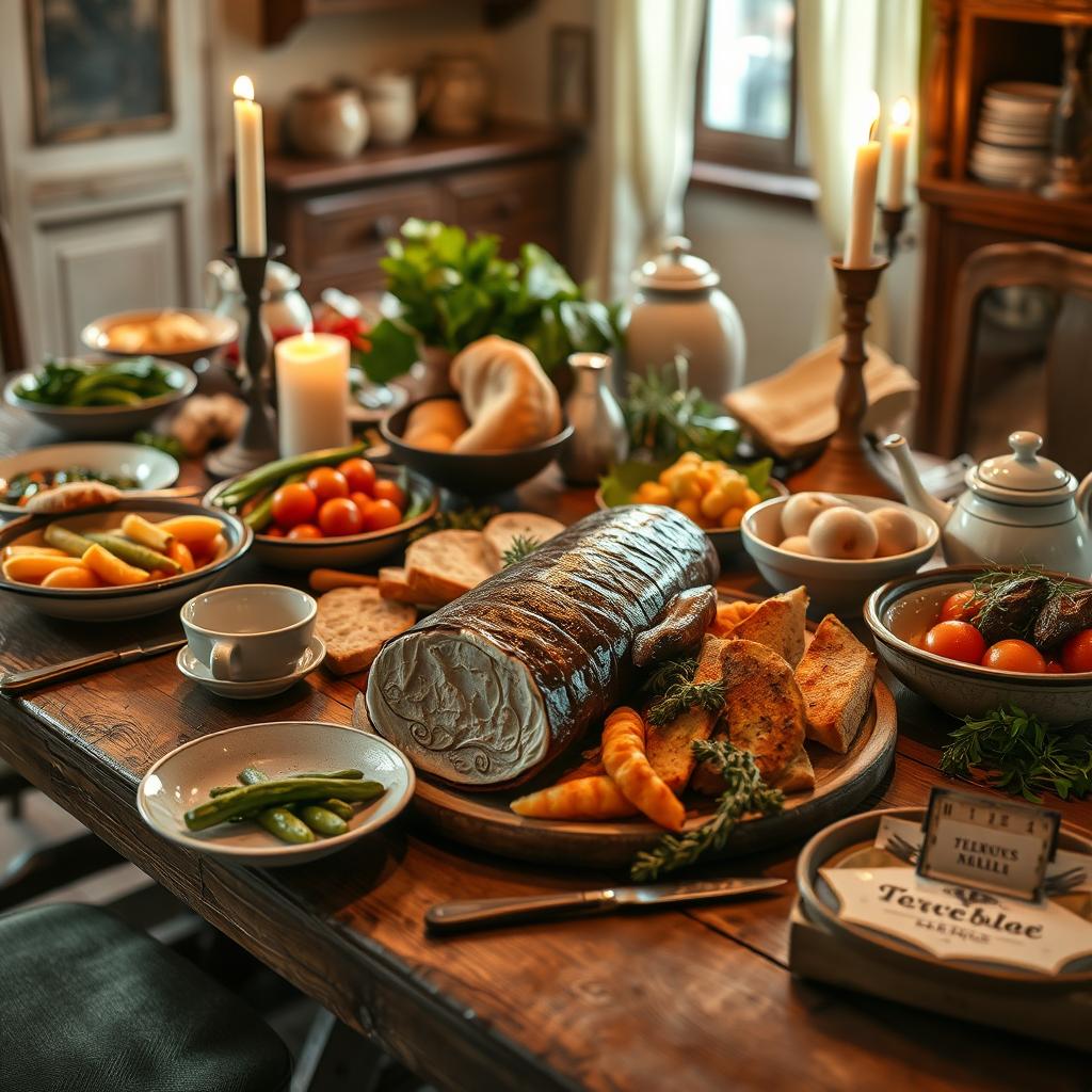 saucisse de Montbéliard dans des festins traditionnels