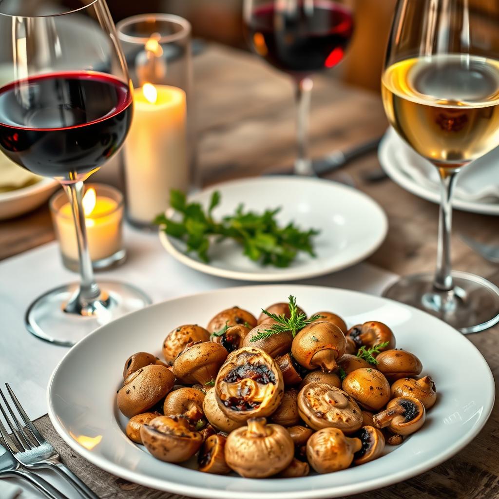 accords mets et vins champignons de Paris