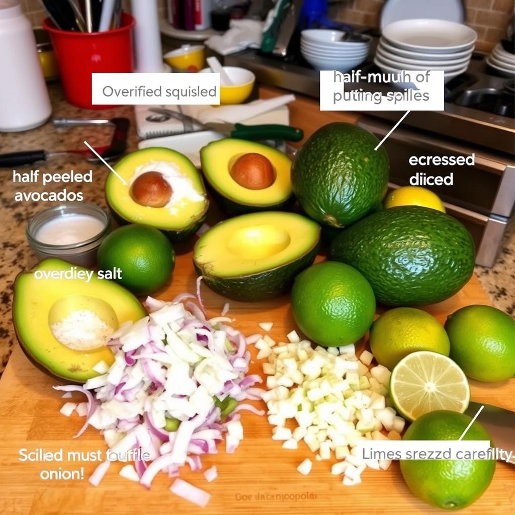 erreurs recettes guacamole