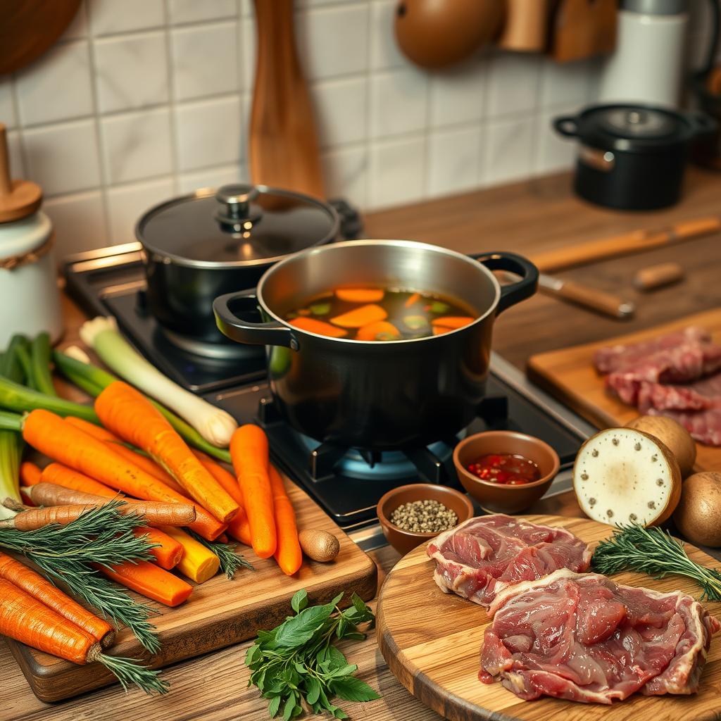 étapes recette pot au feu