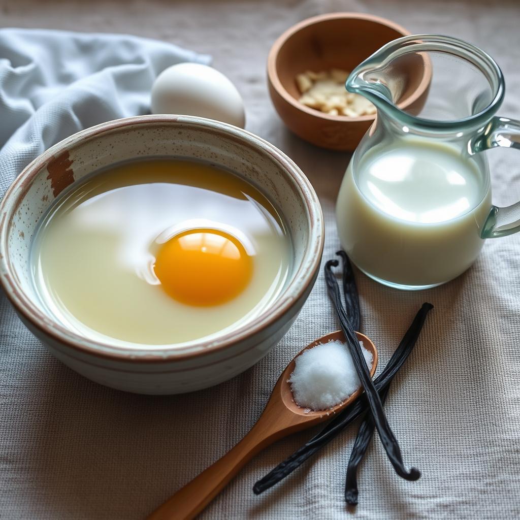 ingrédients crème aux œufs