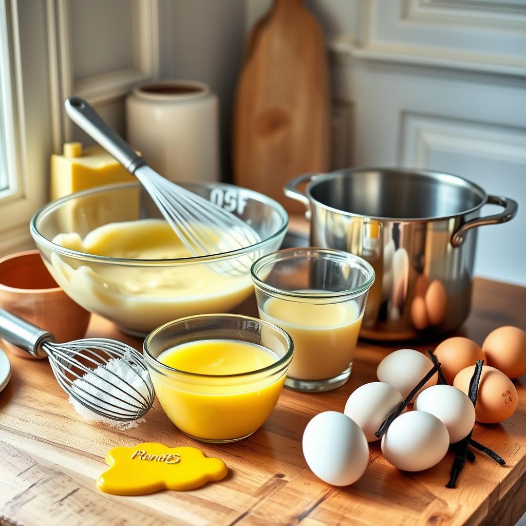 matériel de cuisine pour crème aux œufs