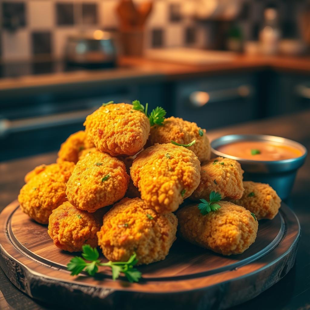 nuggets de poulet au pain d'épices