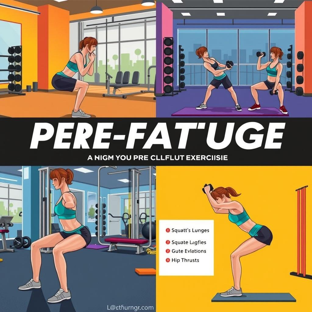 pré-fatigue exercices pour fessiers