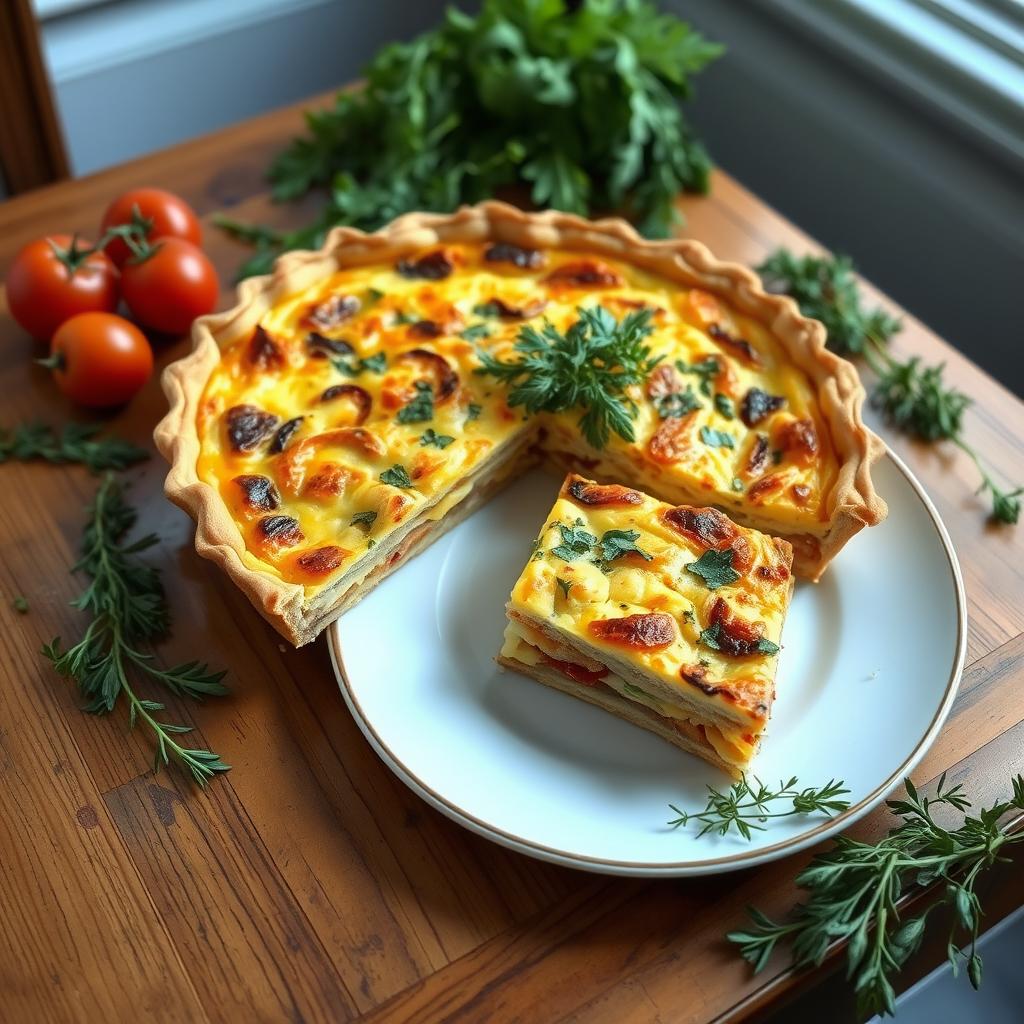 présentation de quiche