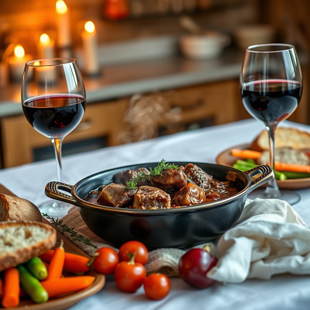 accords mets et vins Bœuf Bourguignon