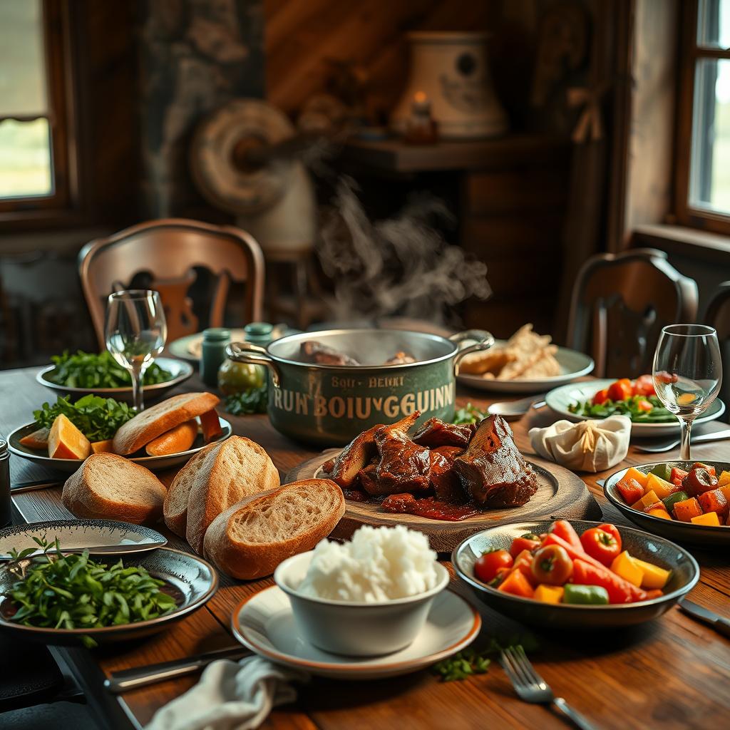 plat familial Bœuf Bourguignon