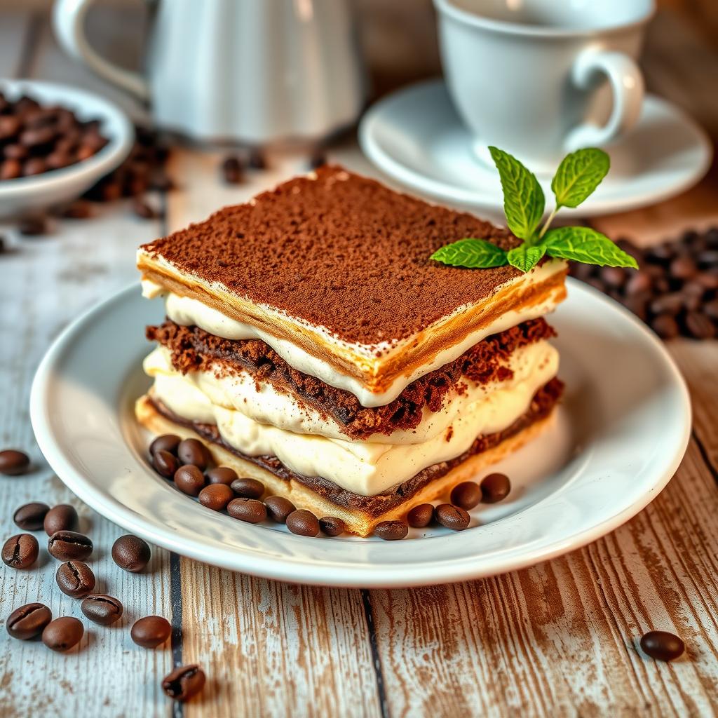 servir tiramisu