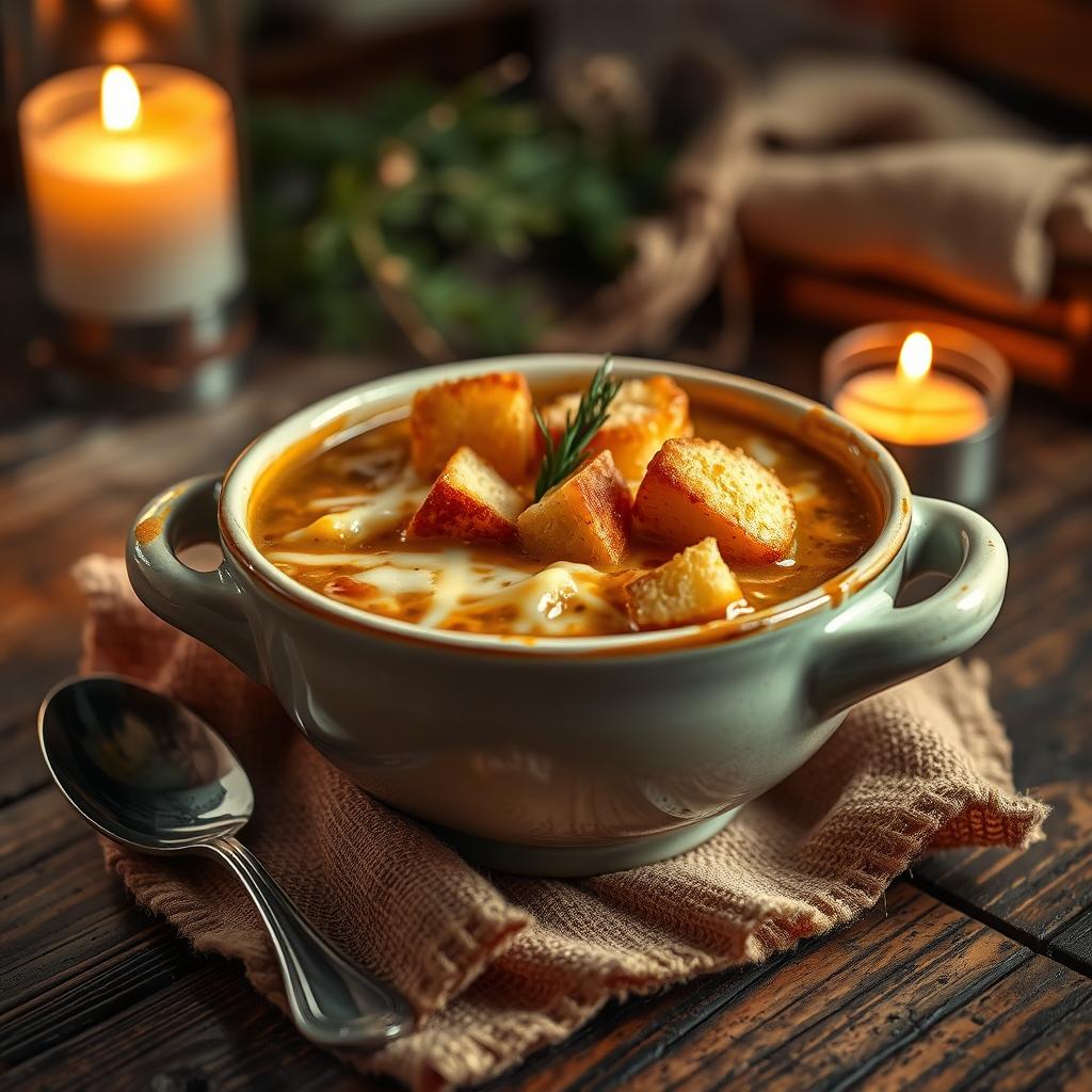 soupe à l'oignon