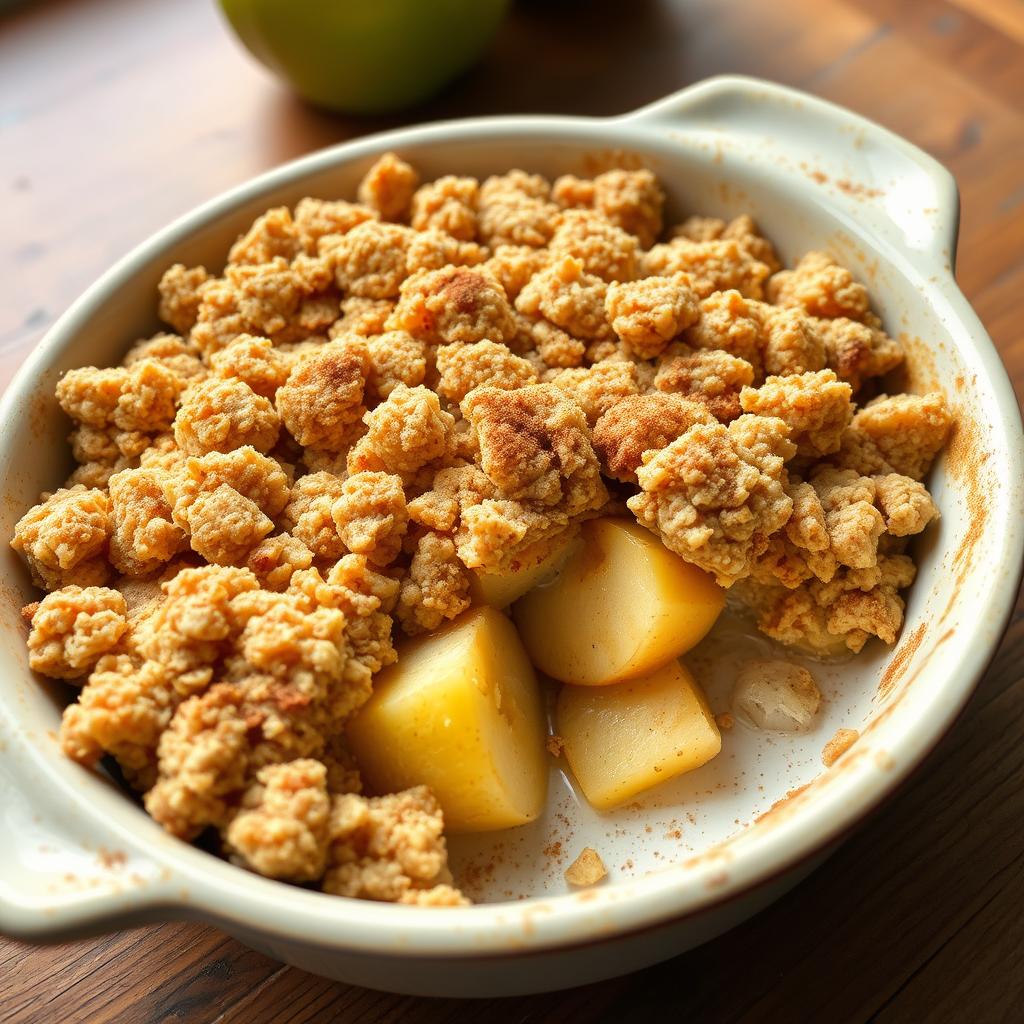 crumble léger dessert minceur recette pomme