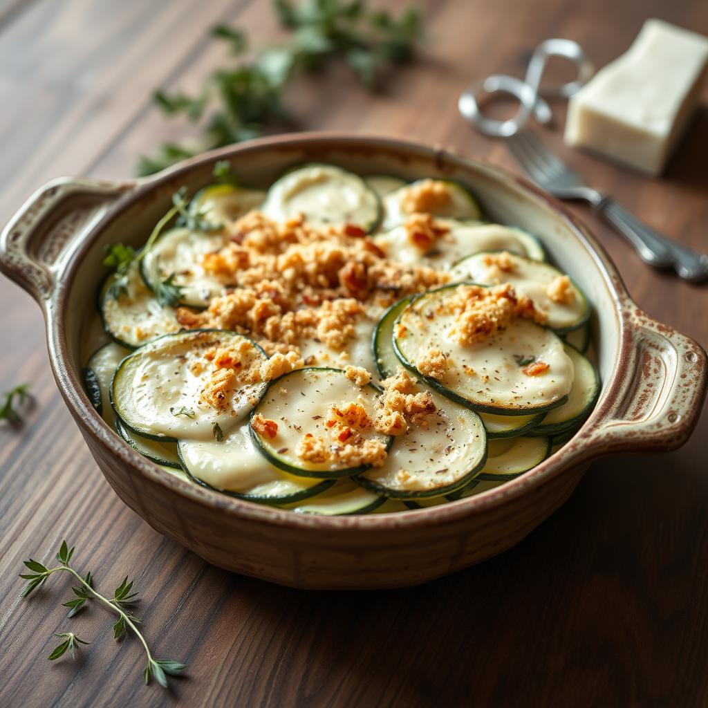 gratin léger de courgettes