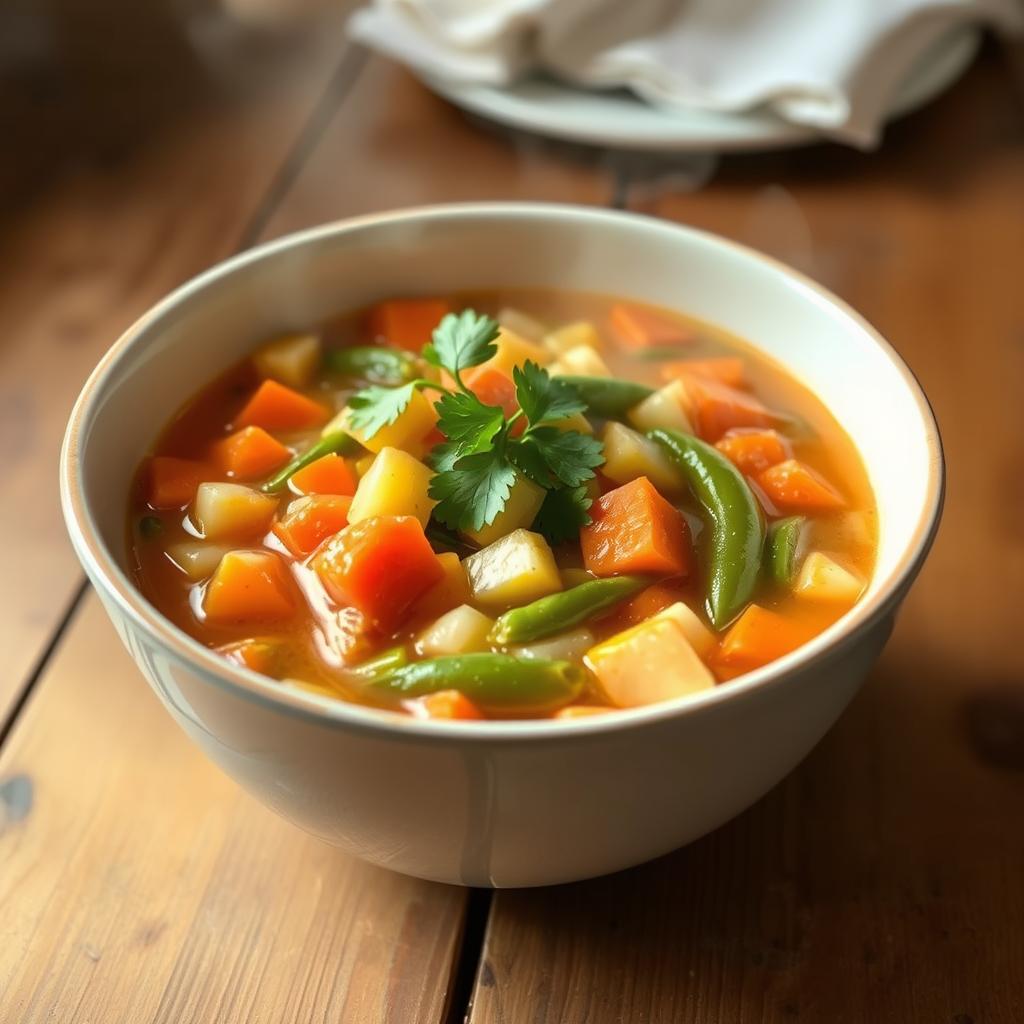 potage léger avec légumes