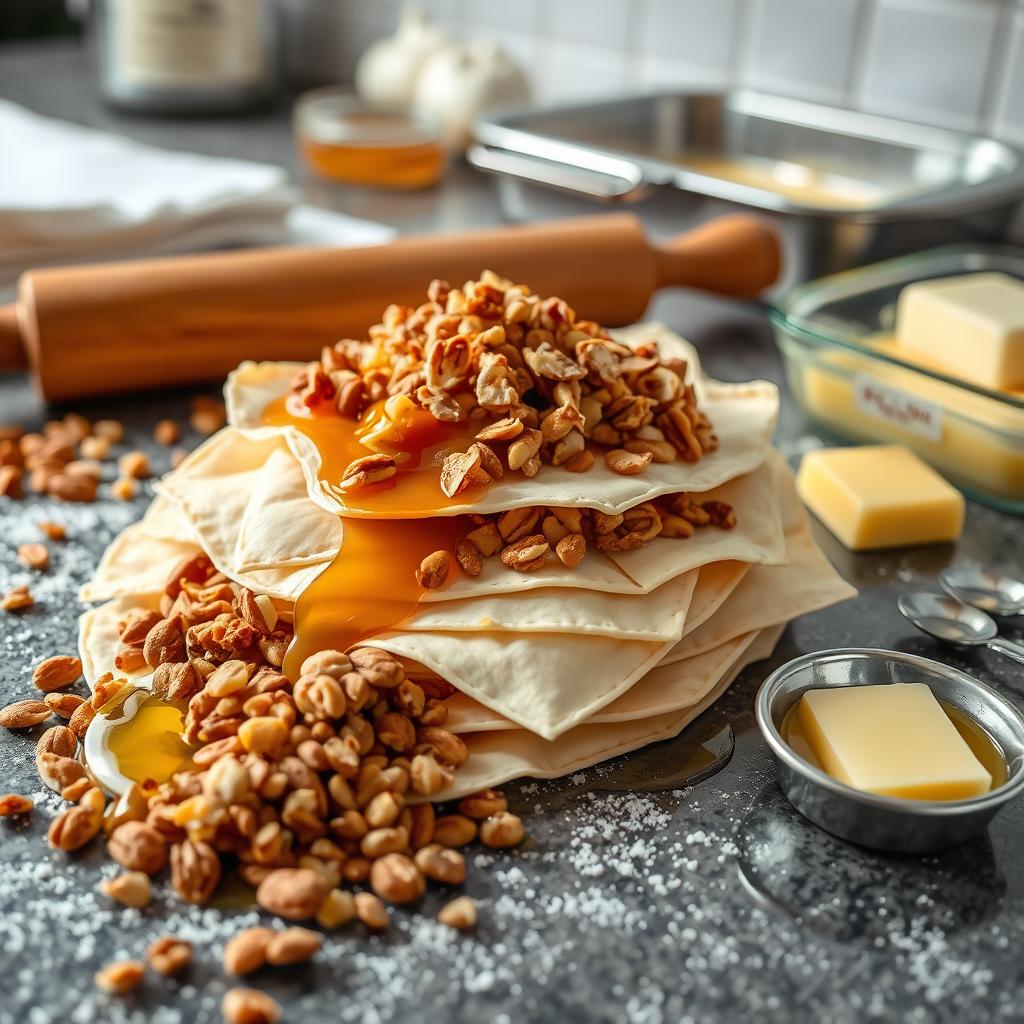 préparation baklava