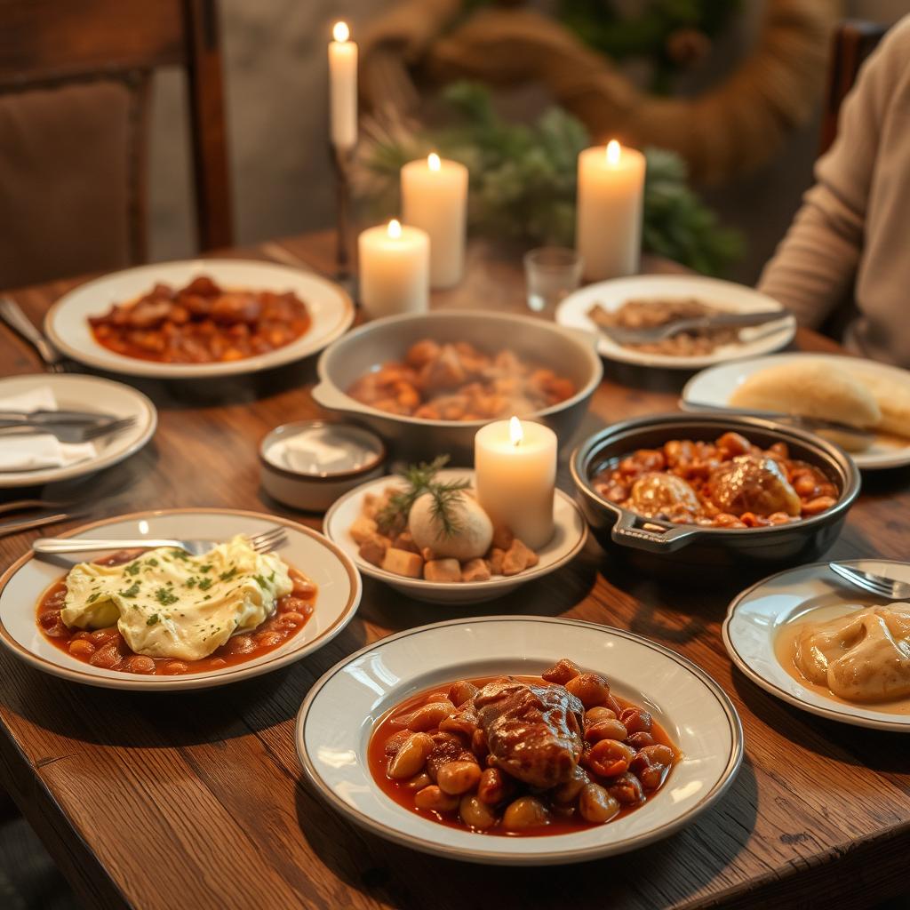 recettes hivernales tartiflette cassoulet blanquette de veau