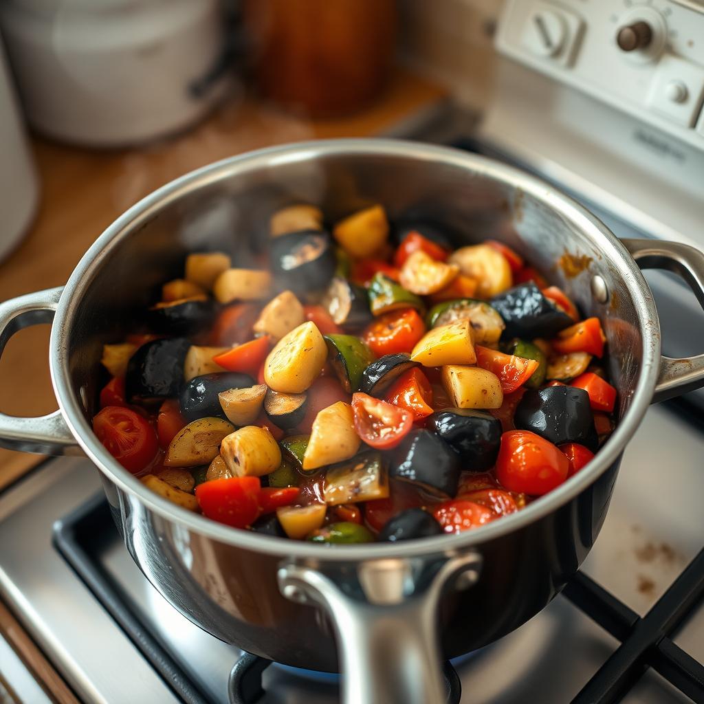 Cuisson ratatouille