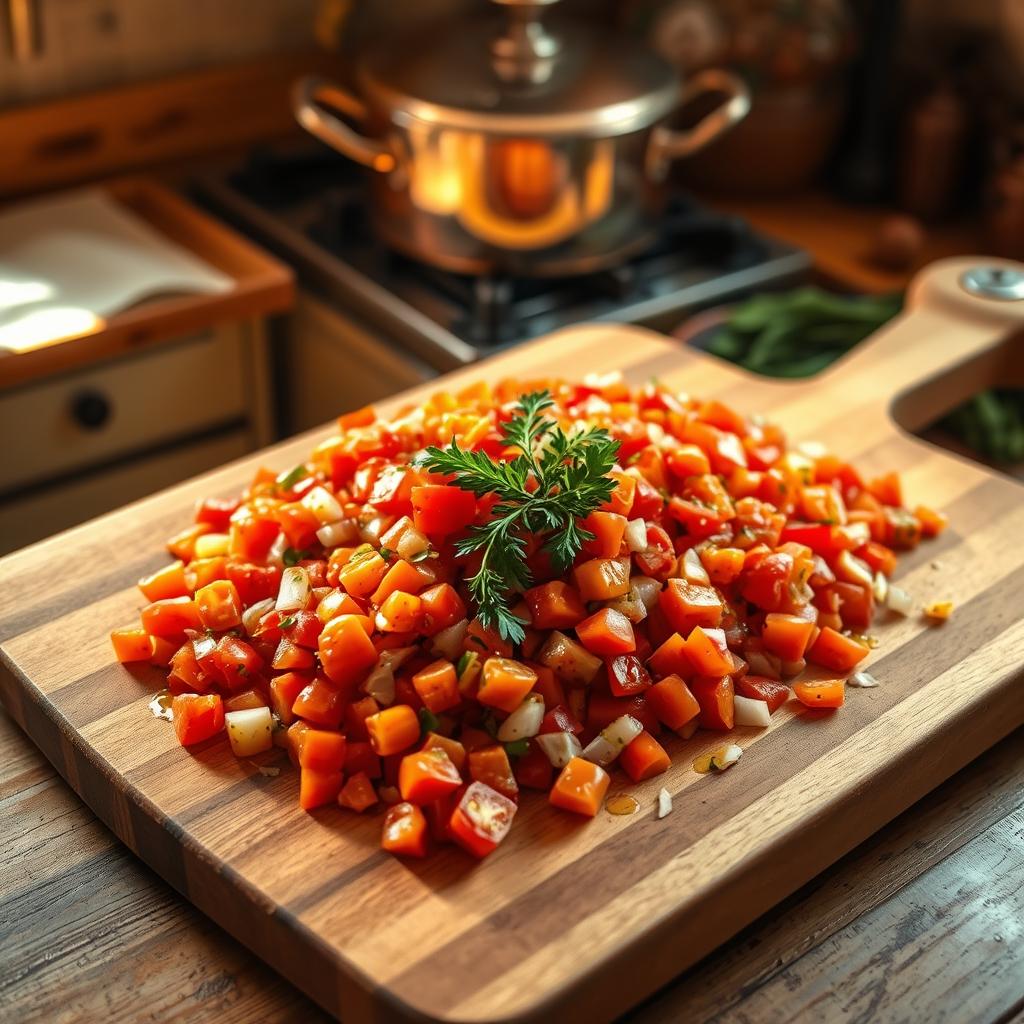 Piperade sauce basquaise avec tomates et poivrons