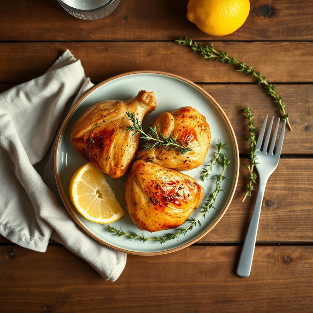 Recette pas à pas poulet au citron et thym