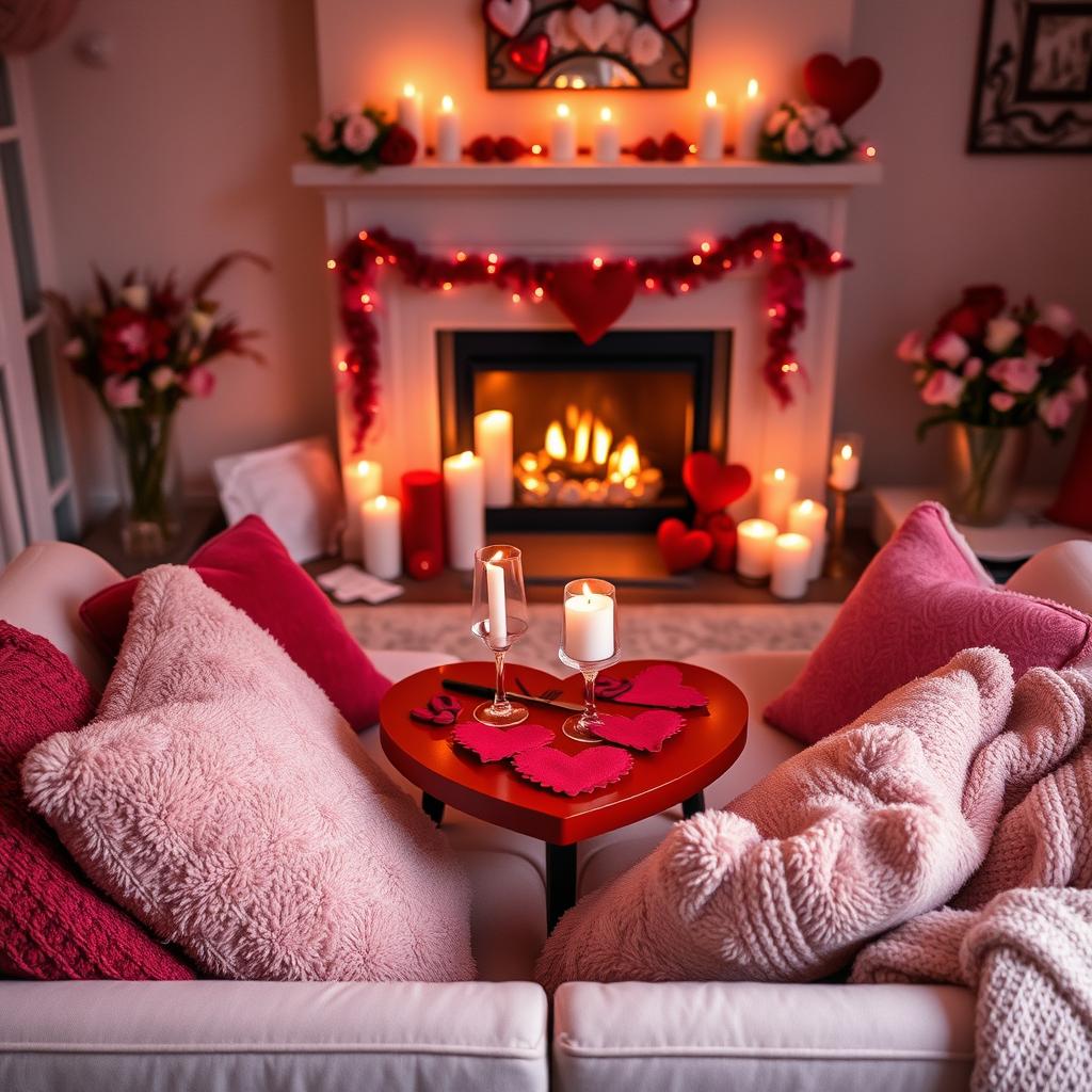 célébration Saint Valentin à la maison