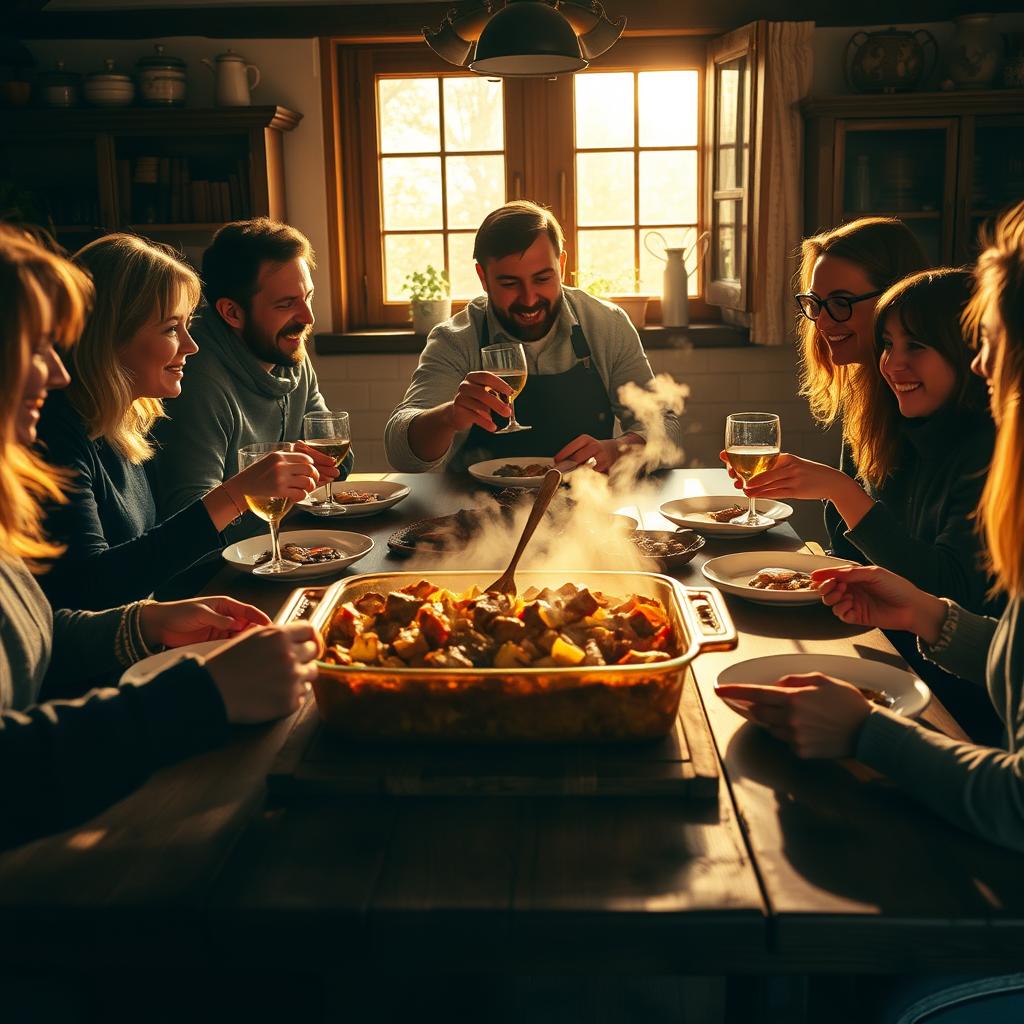 convivialité autour du Hachis Parmentier