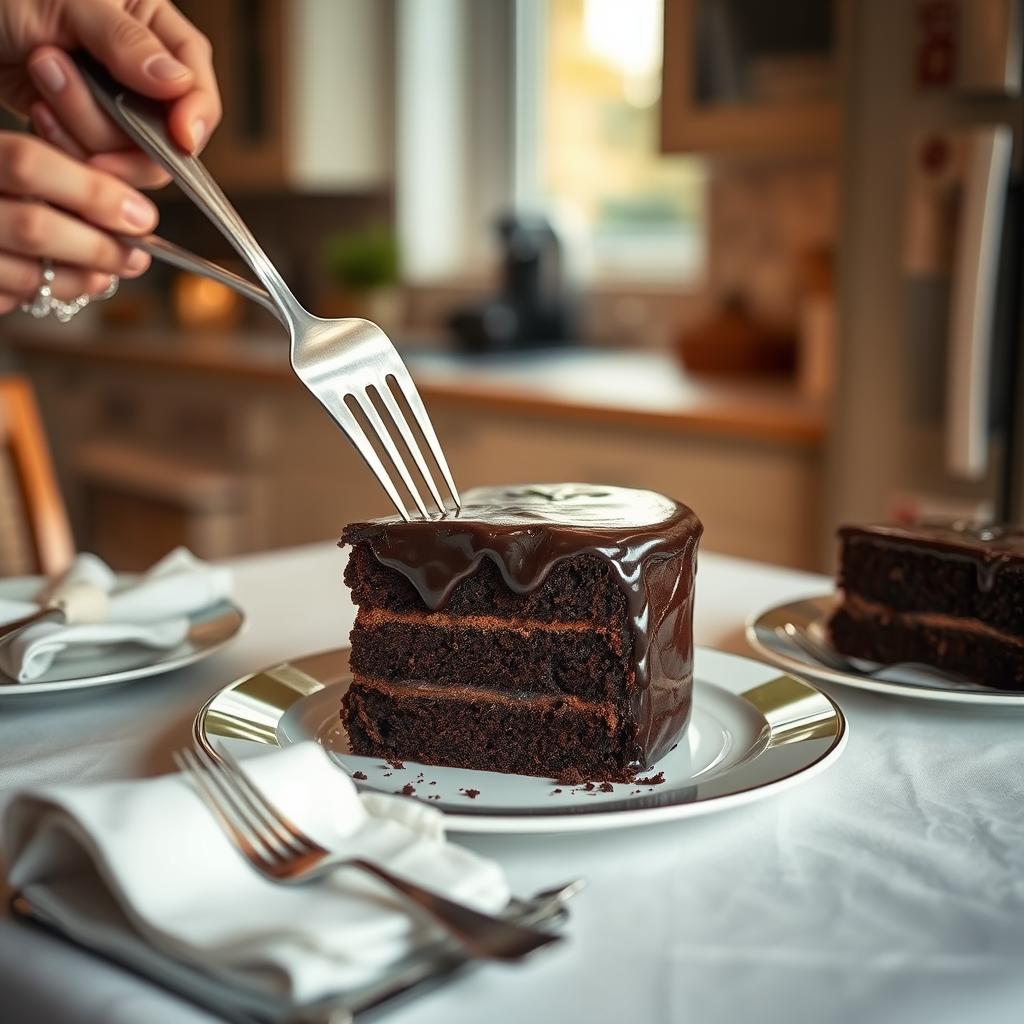 déguster gâteau chocolat