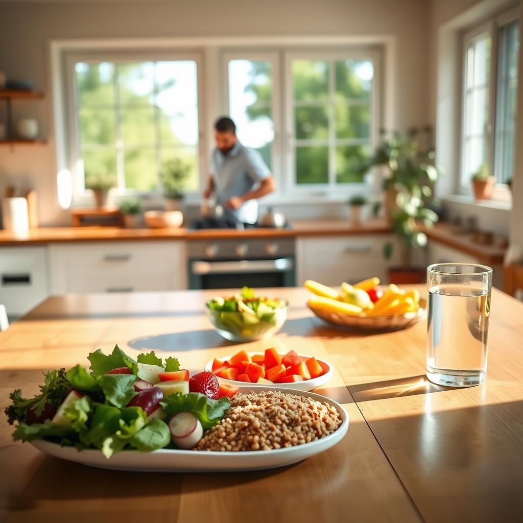 intégration quotidienne d'une alimentation saine