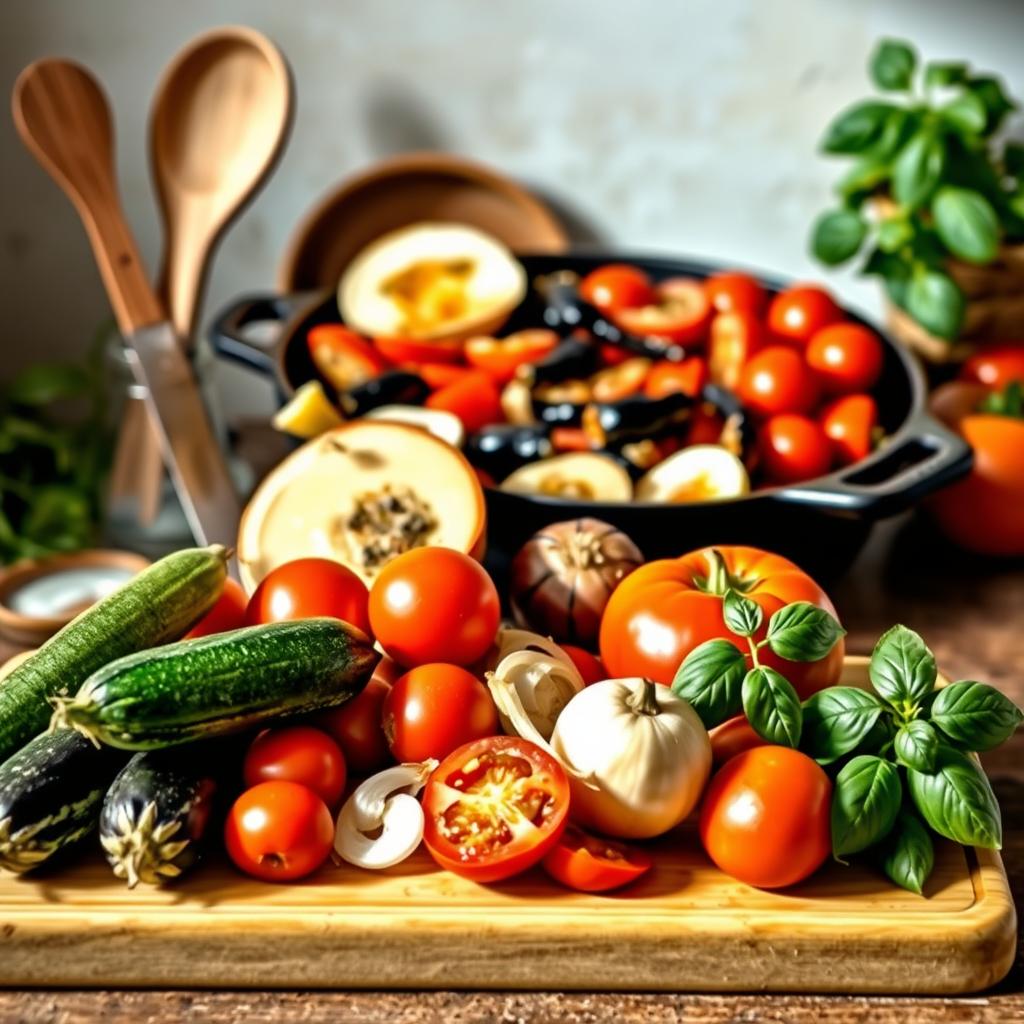 matériel de cuisine pour tian de légumes