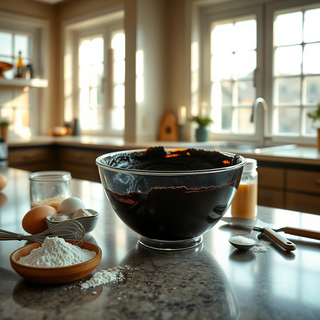 préparation gâteau chocolat