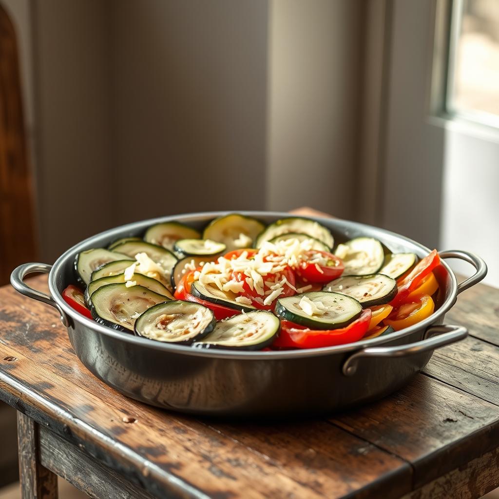 préparation gratin de légumes