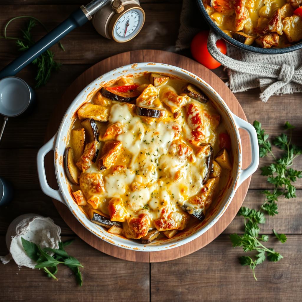 température et temps de cuisson du gratin de légumes