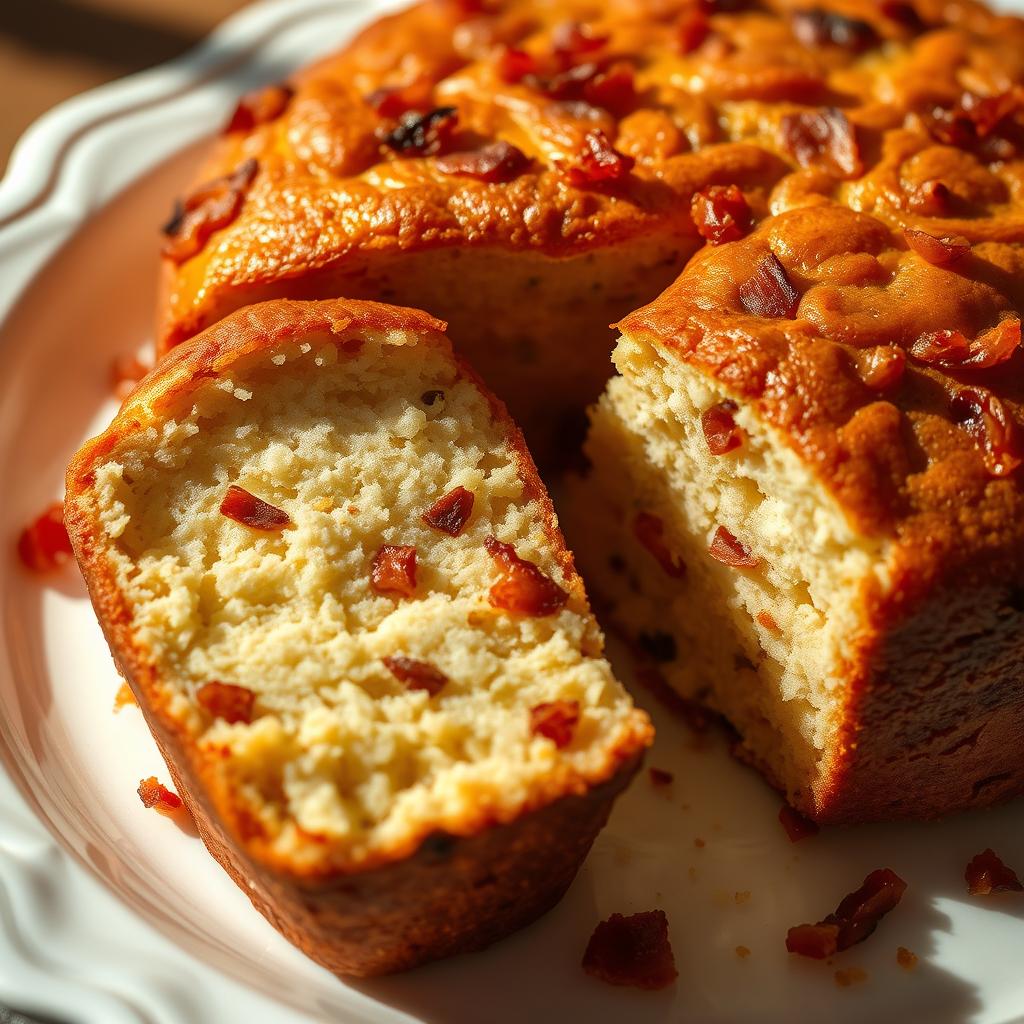 cake salé aux oignons et aux lardons